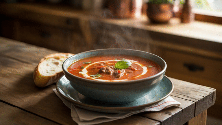 Beefy Tomato Soup – Hearty, Comforting & Easy to Make in 40 Minutes