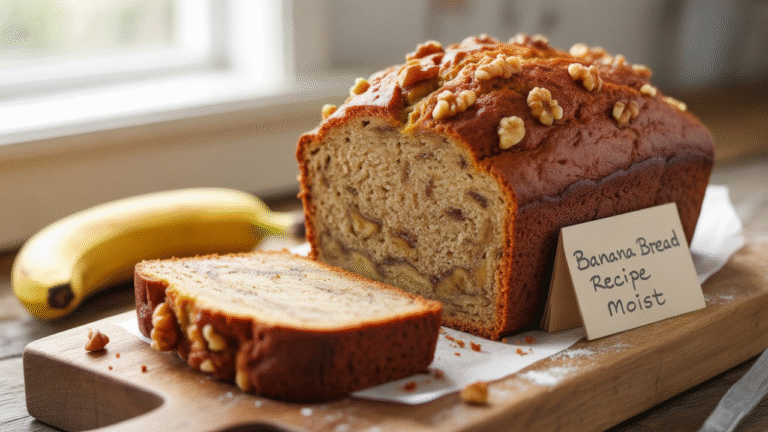 Best Banana Bread Recipe – Moist, Easy & Full of Flavor in 1 Hour