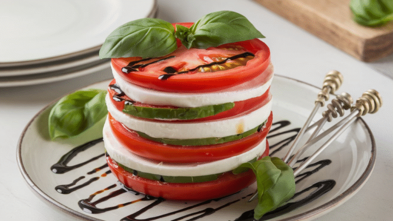Best Caprese Salad (Tomato, Mozzarella & Basil) in 10 Minutes