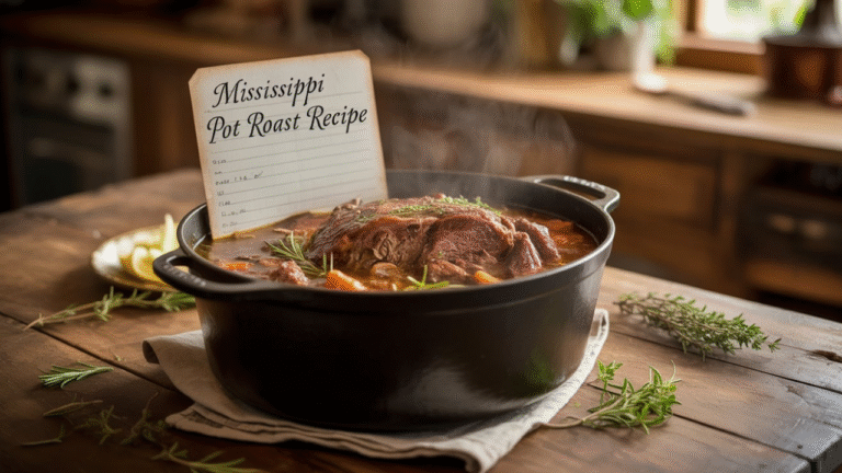 Mississippi Pot Roast Recipe – Easy, Juicy with 5 Ingredients
