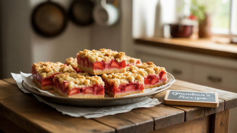 Strawberry Rhubarb Crumb Bars – Easy & Buttery Summer Treat