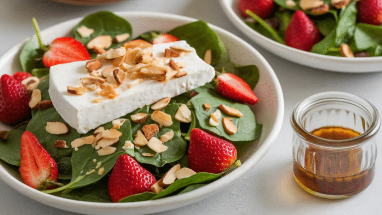 Strawberry Spinach Salad Easy, Healthy in 10 Minutes