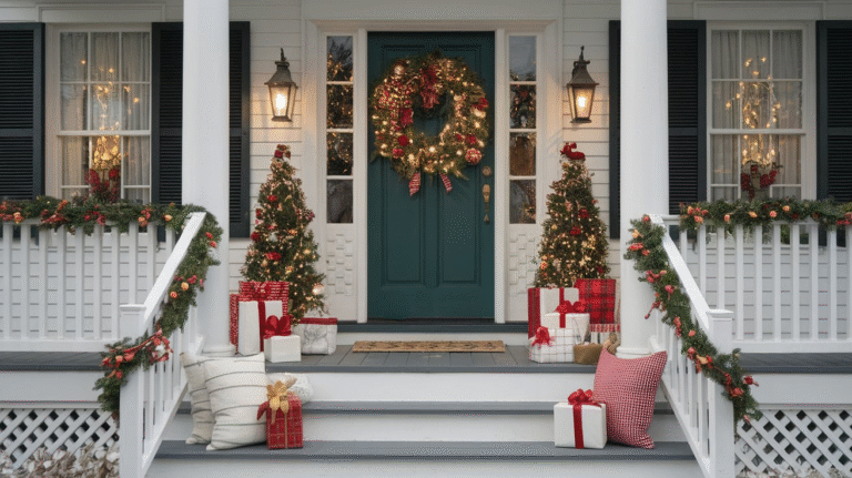 21 Magical Christmas Front Porch Decor Ideas You’ll Fall in Love With This Holiday