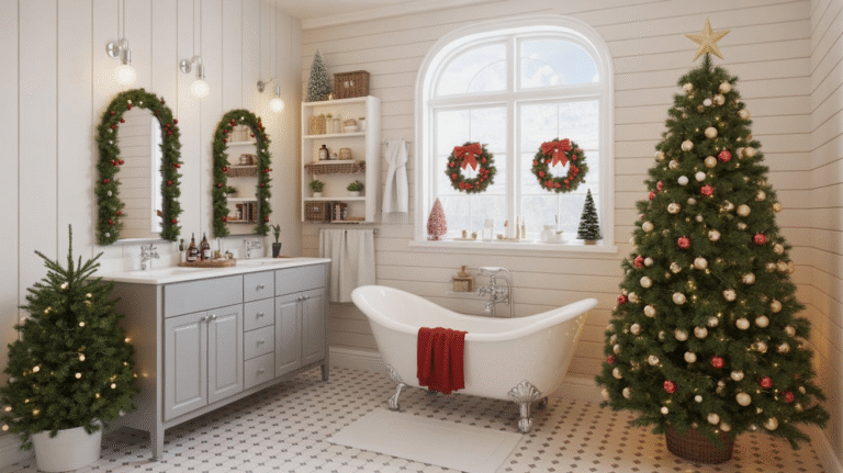 20 Christmas Bathroom Decor Ideas That’ll Make You Feel Like You’re Bathing in Holiday Magic