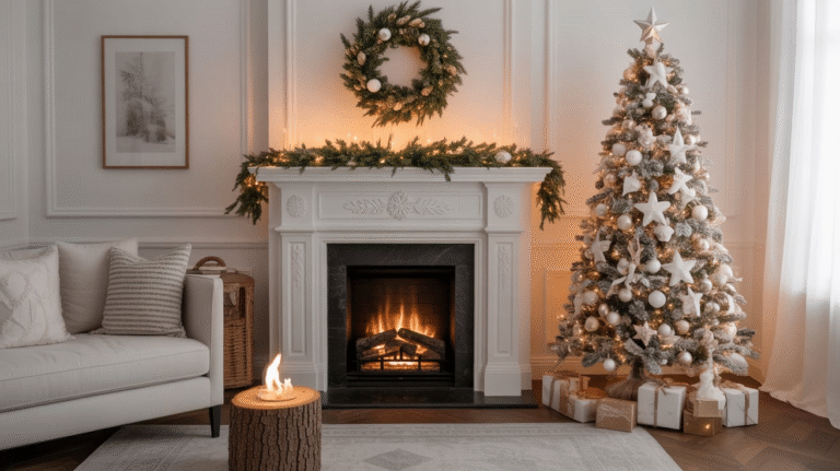 22 Magical Christmas Fireplace Decor Ideas That’ll Make Your Living Room Feel Like a Winter Wonderland