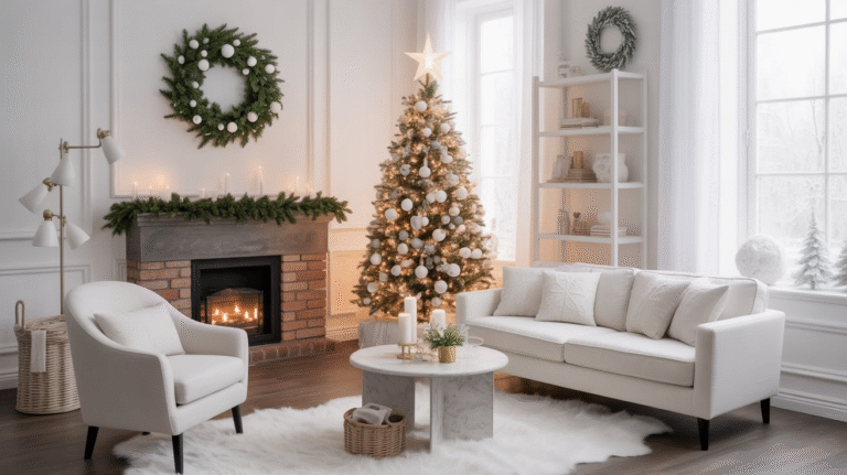 21 White Christmas Decor Ideas That’ll Make Your Home Look Like a Winter Wonderland