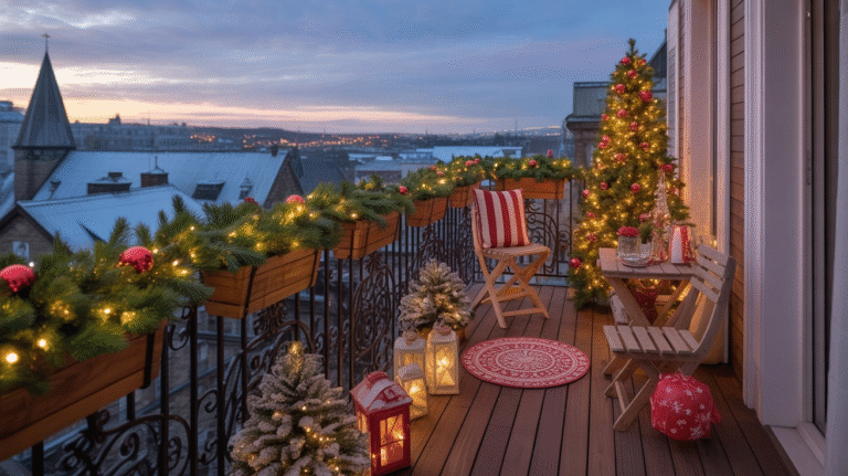 24 Magical Christmas Balcony Decor Ideas You’ll Fall in Love With